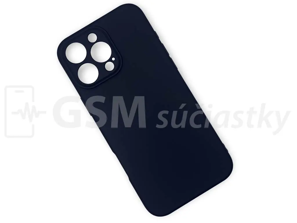 Silikonový kryt na mobil iPhone 16 Pro Max, Černý