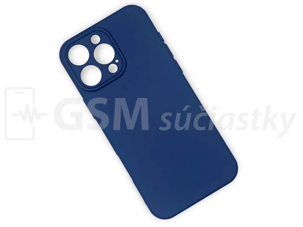 Silikonový kryt na mobil iPhone 16 Pro Max, modrý