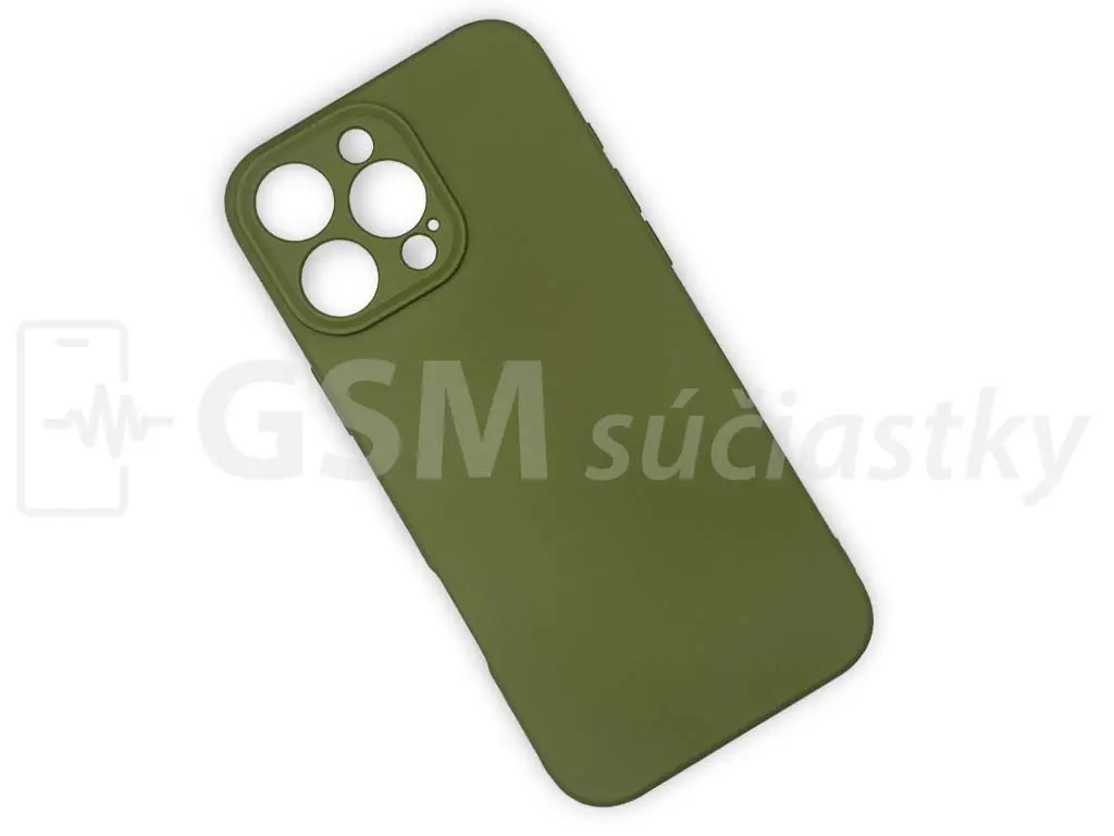 Silikonový kryt na mobil iPhone 16 Pro Max, zelený