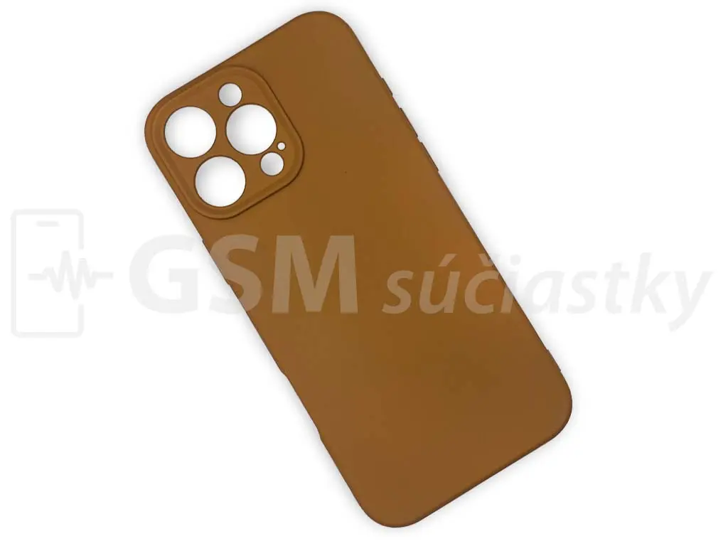 Silikonový kryt na mobil iPhone 16 Pro Max, karamelový