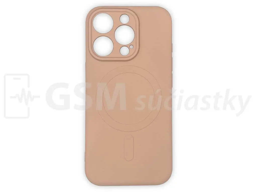 Silikonový kryt s magnetickým nabíjením Apple iPhone 16 Pro, Růžový