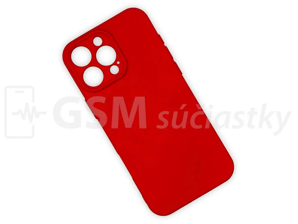 Silikonový kryt na mobil iPhone 16 Pro Max, Červený