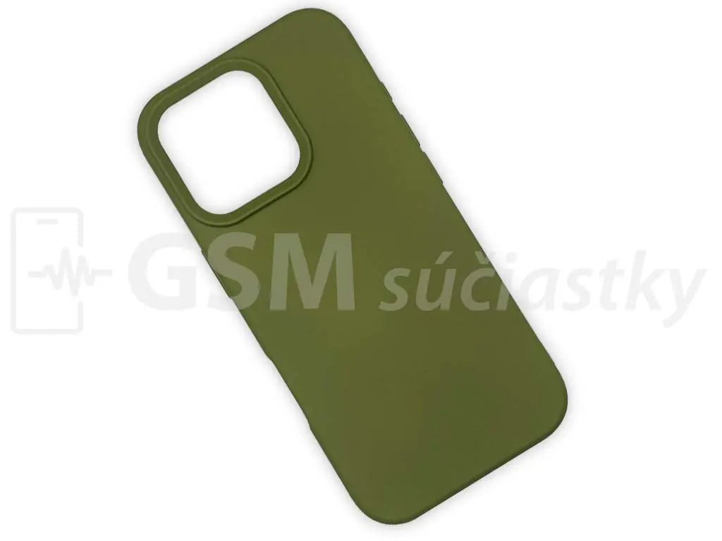 Silikonový kryt na mobil iPhone 16 Pro, zelený