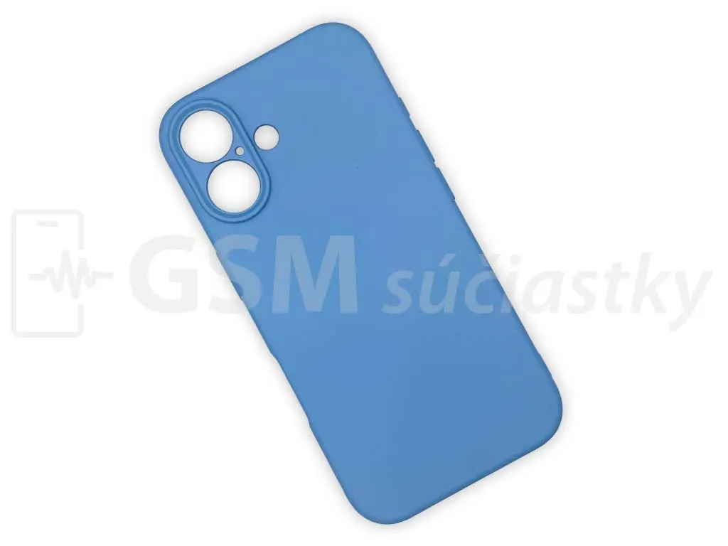 Silikonový kryt na mobil iPhone 16, Světle modrý