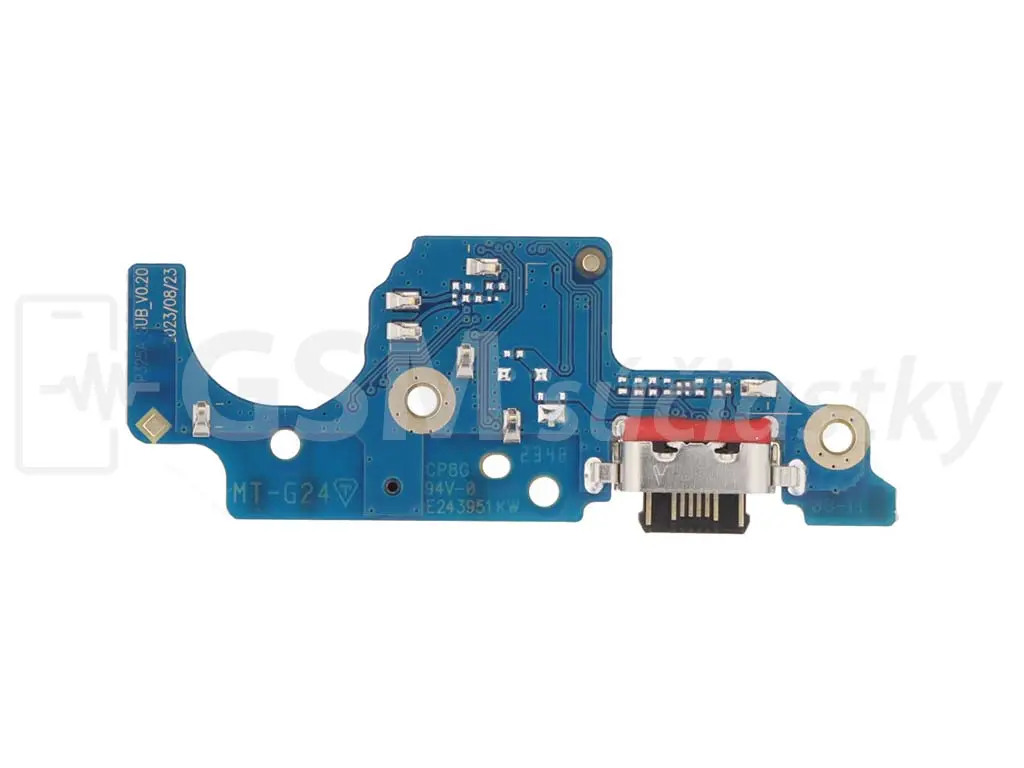 PCB deska nabíjení Motorola Moto G24 Power nabíjecí konektor, mikrofon