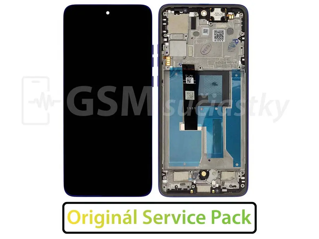 Motorola Edge 50 Neo LCD displej + dotykové sklo + rám Originál modrý