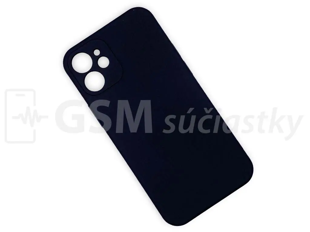 Silikonový kryt na mobil iPhone 12 Mini černý
