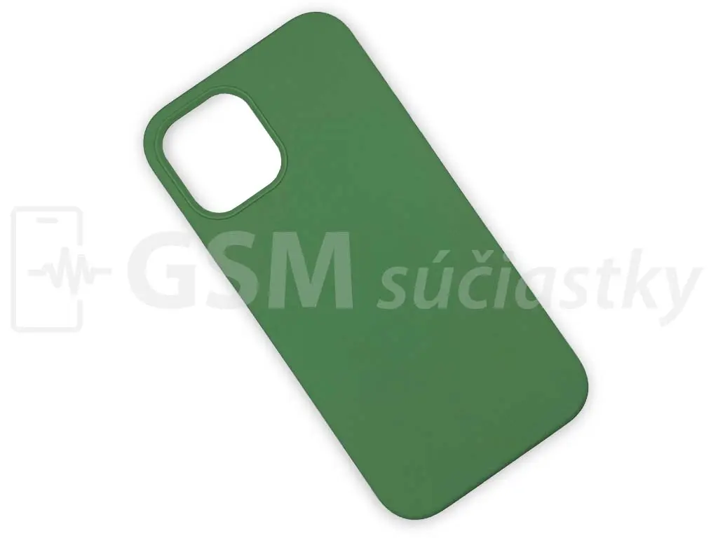 Silikonový kryt na mobil iPhone 12, 12 Pro, světle zelený