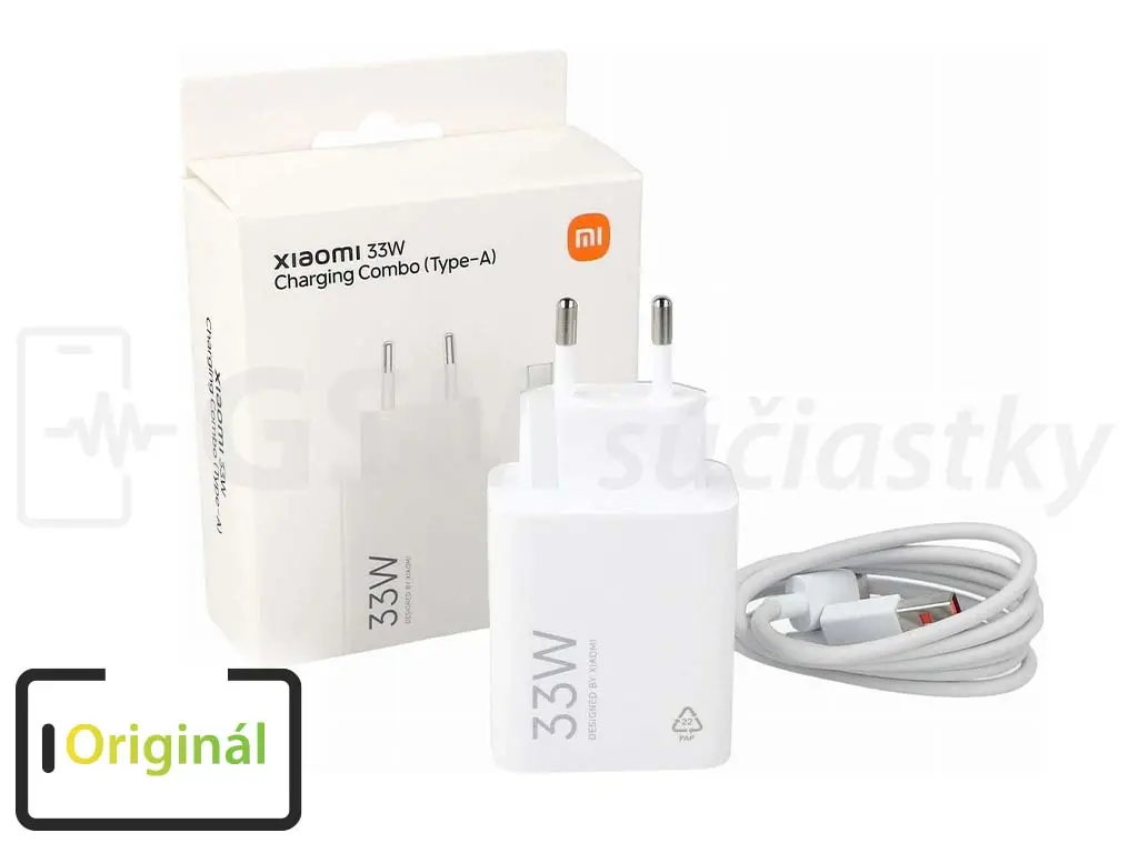 Xiaomi nabíjačka 33W MDY 16 EF + USC C 3A kábel Originál