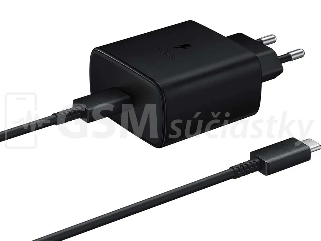 Originální síťová nabíječka Samsung + USB-C kabel 45W EP TA845EBE + EP DW797JBE