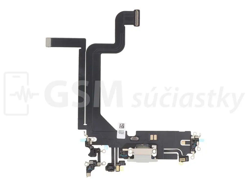 Flex kabel nabíjení iPhone 14 Pro Max nabíjecí konektor, mikrofon bílý
