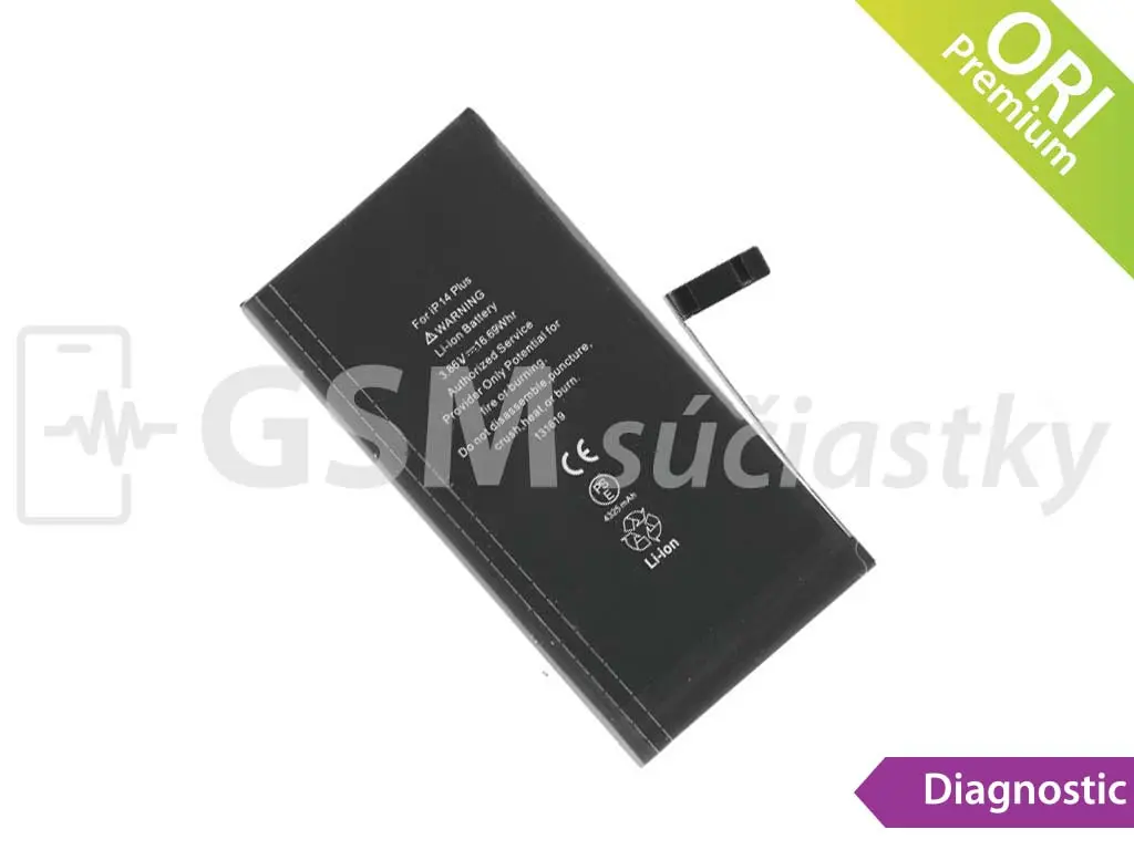 Baterie iPhone 14 Plus zobrazující se jako Originál