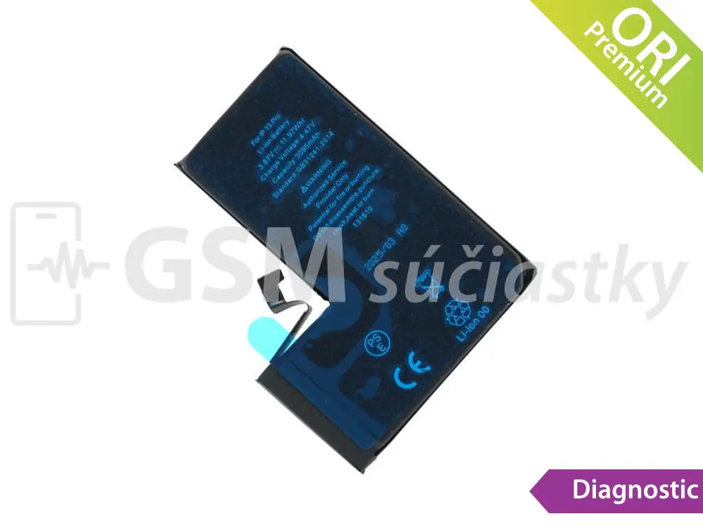 Baterie iPhone 13 Pro zobrazující se jako Originál