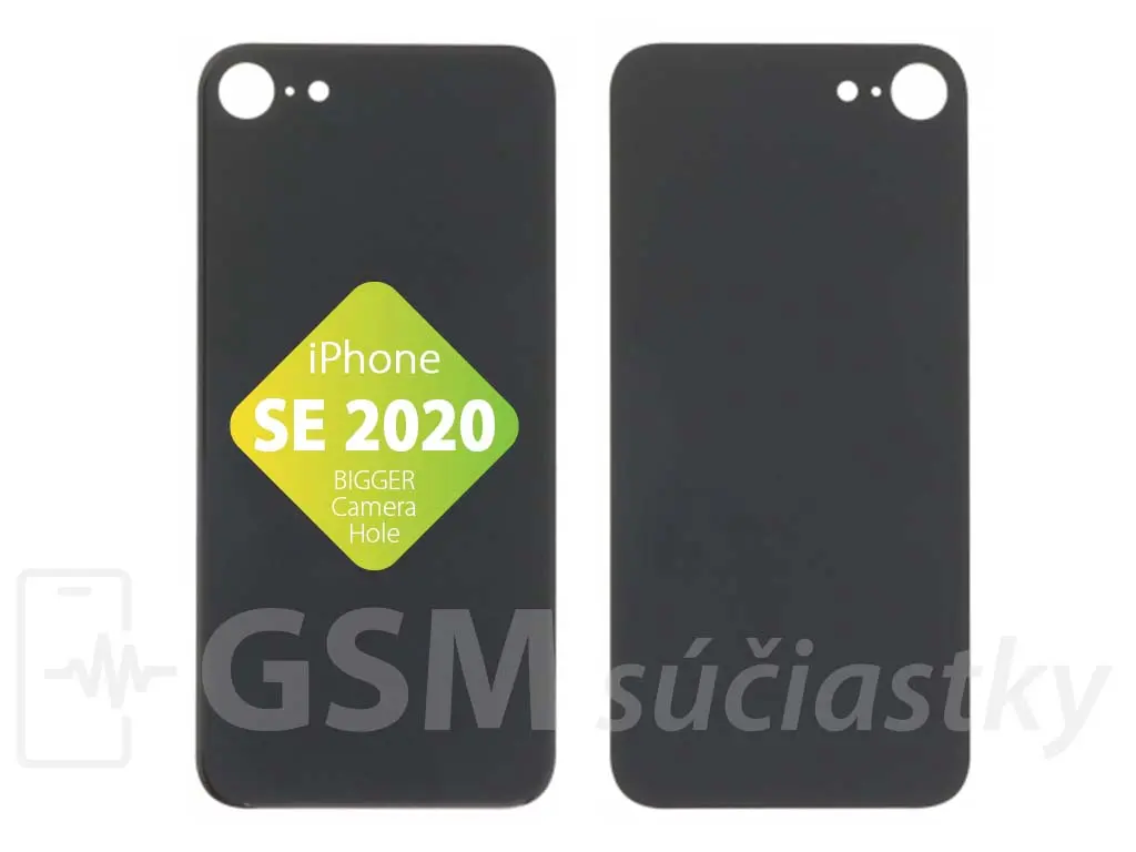 Apple iPhone SE 2020 Zadní sklo housingu Černé