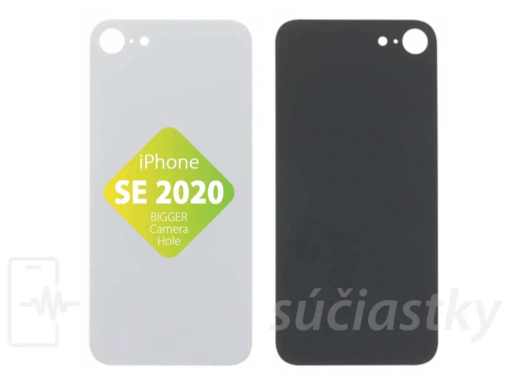Apple iPhone SE 2020 Zadní sklo krytu bílé