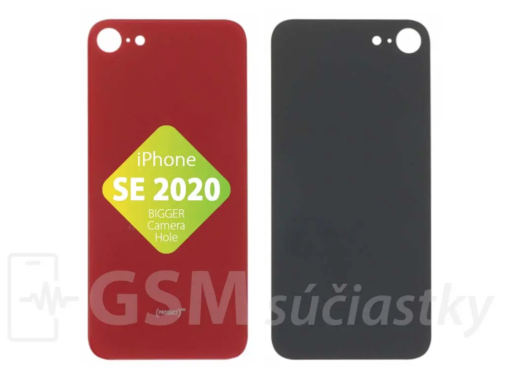 Apple iPhone SE 2020 Zadní sklo krytu červené