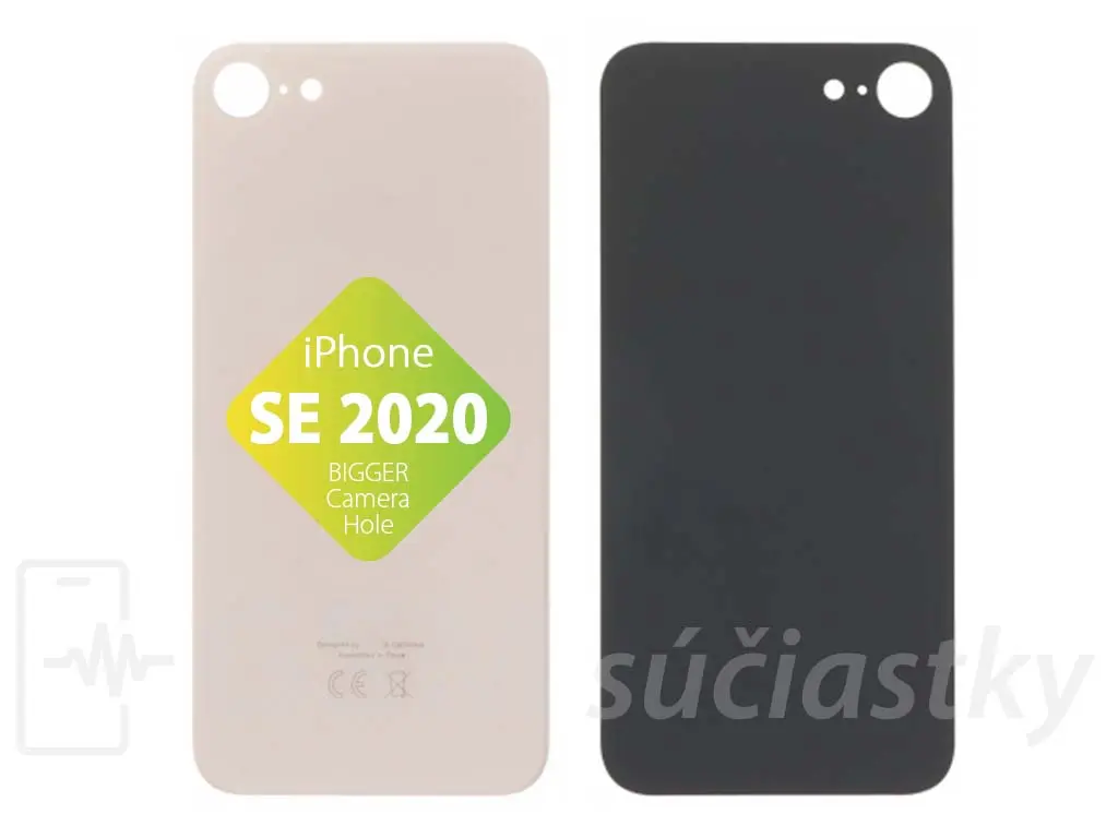 Apple iPhone SE 2020 Zadní sklo housingu zlaté