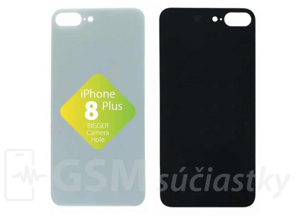 Apple iPhone 8 Plus Zadní sklo krytu bílé