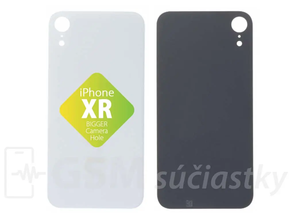 Apple iPhone XR Zadní sklo krytu bílé