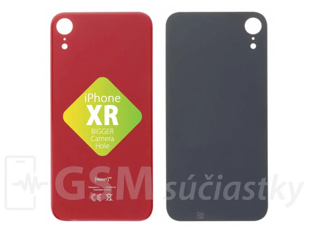 Apple iPhone XR Zadní sklo krytu červené