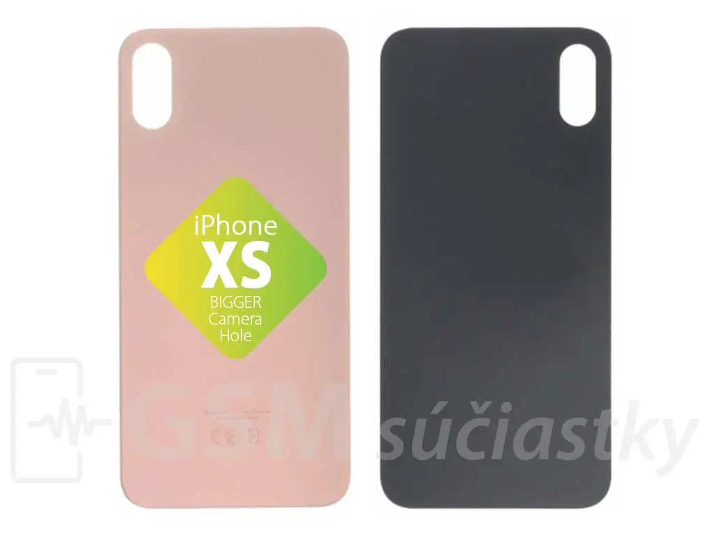 Apple iPhone Xs Zadní sklo krytu Gold