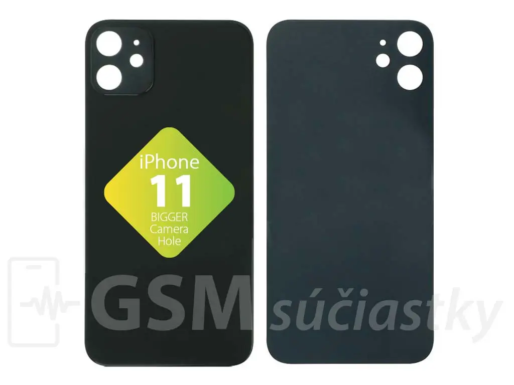 Apple iPhone 11 Zadní sklo housingu Černé