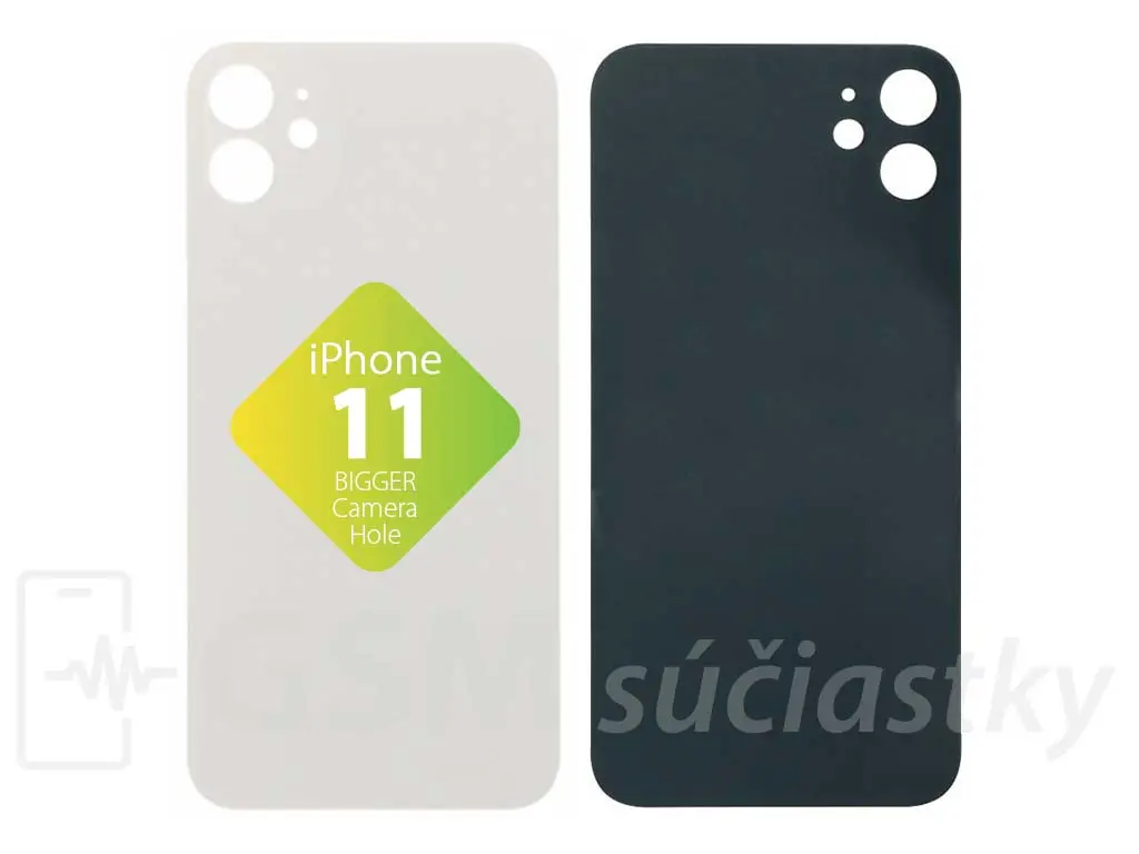 Apple iPhone 11 zadní sklo housingu bílé