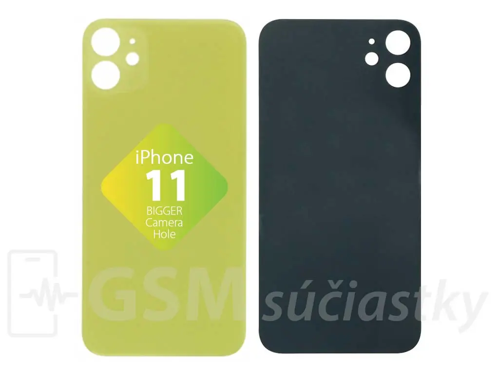 Apple iPhone 11 Zadní sklo housingu Žluté