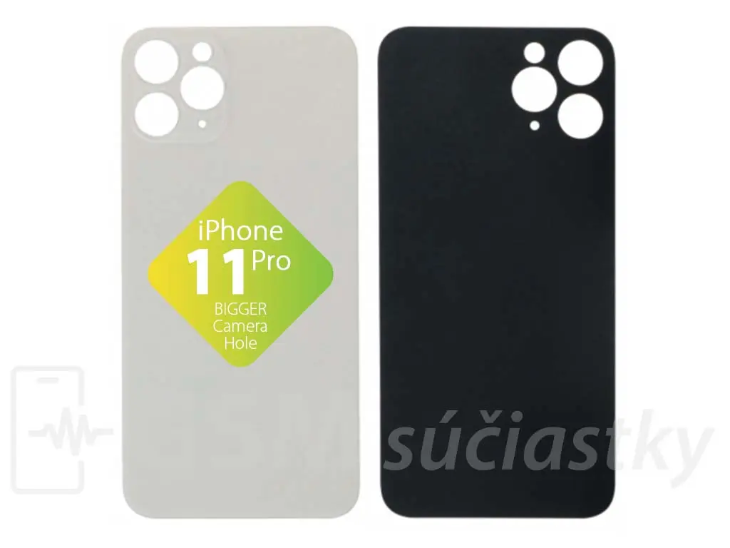 Apple iPhone 11 Pro Zadní sklo krytu stříbrné