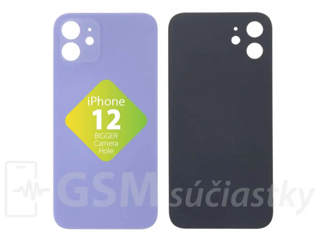 Apple iPhone 12 Zadní sklo housingu Fialové