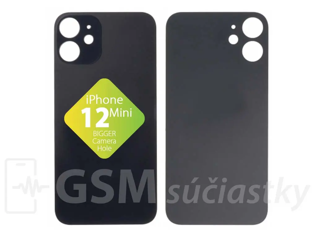 Apple iPhone 12 Mini Zadní sklo housingu Černé