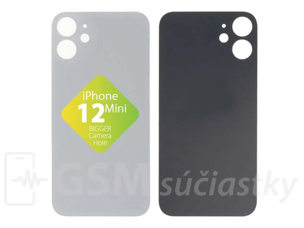 Apple iPhone 12 Mini Zadní sklo krytu bílé