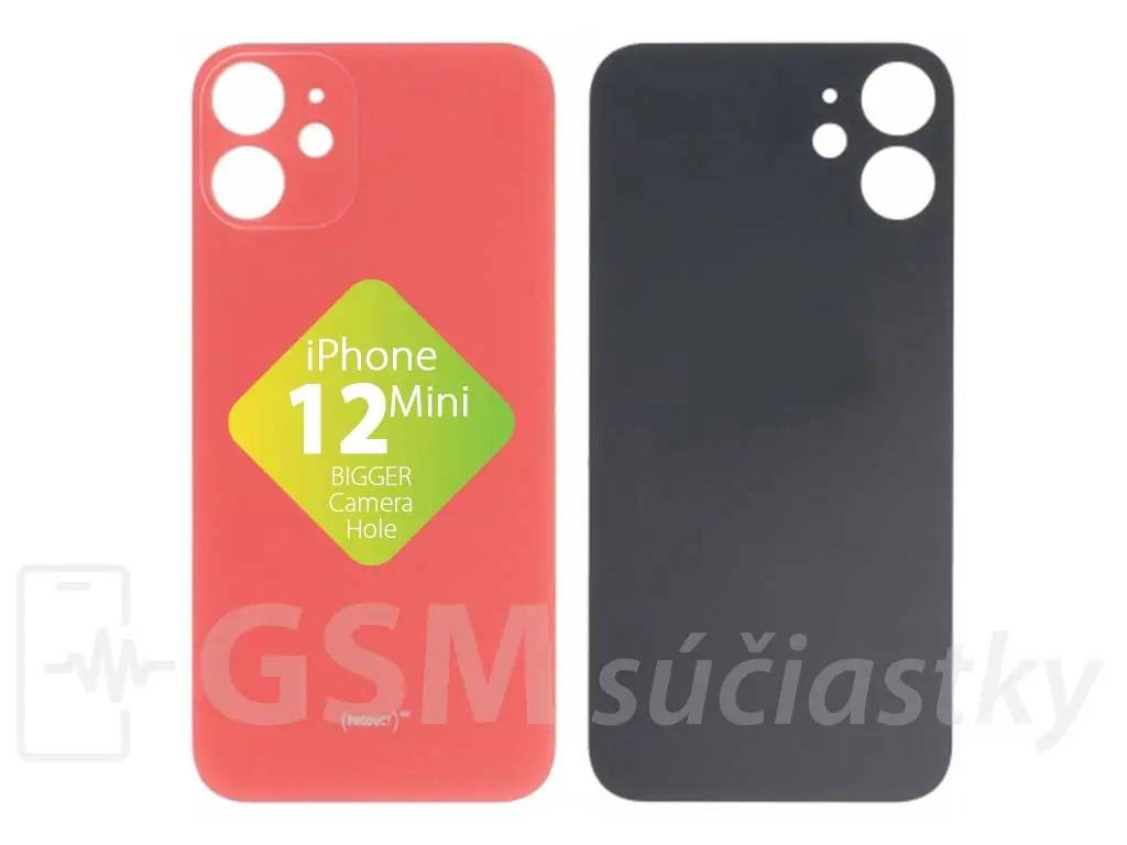 Apple iPhone 12 Mini Zadní sklo krytu červené