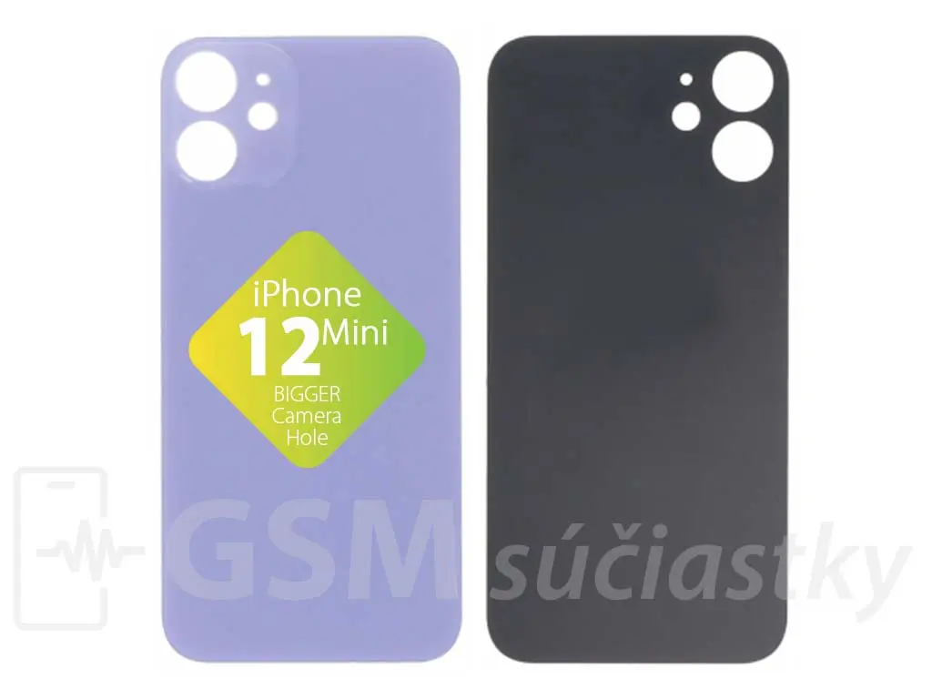 Apple iPhone 12 Mini Zadní sklo housingu Fialové