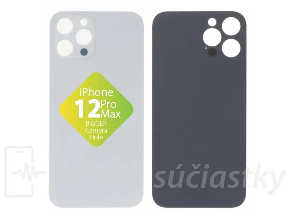 Apple iPhone 12 Pro Max Zadní sklo krytu Silver
