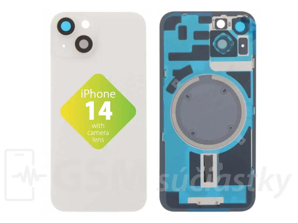 Apple iPhone 14 Zadní sklo housingu Starlight