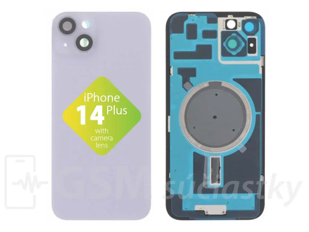 Apple iPhone 14 Plus Zadní sklo housingu Fialové
