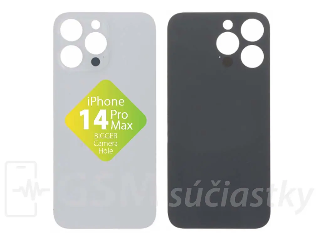Apple iPhone 14 Pro Max Zadní sklo krytu stříbrné