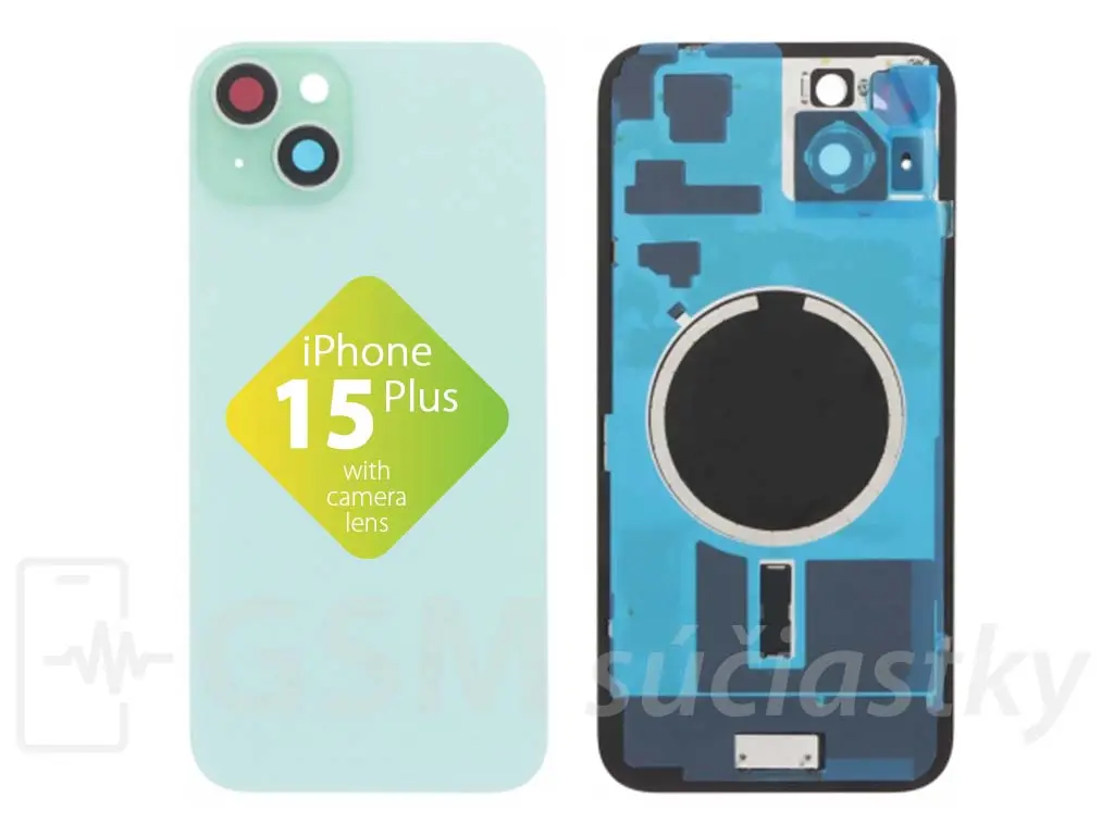 Apple iPhone 15 Plus Zadní sklo housingu Zelené