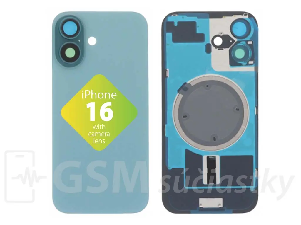 Apple iPhone 16 Zadní sklo krytu Teal