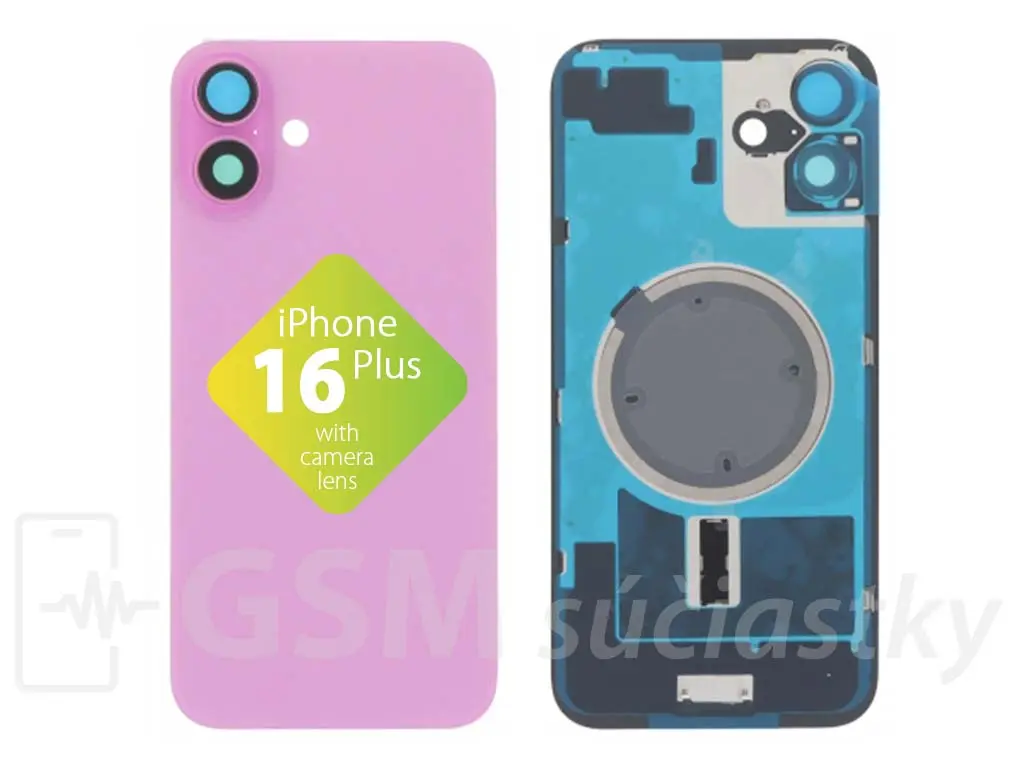 Apple iPhone 16 Plus Zadní sklo housingu Růžové