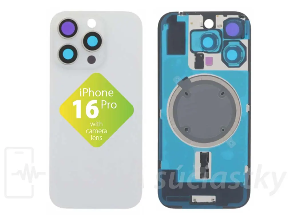 Apple iPhone 16 Pro Zadní sklo krytu White Titanium