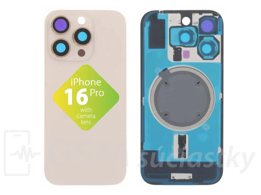 Apple iPhone 16 Pro Zadní sklo krytu Desert Titanium