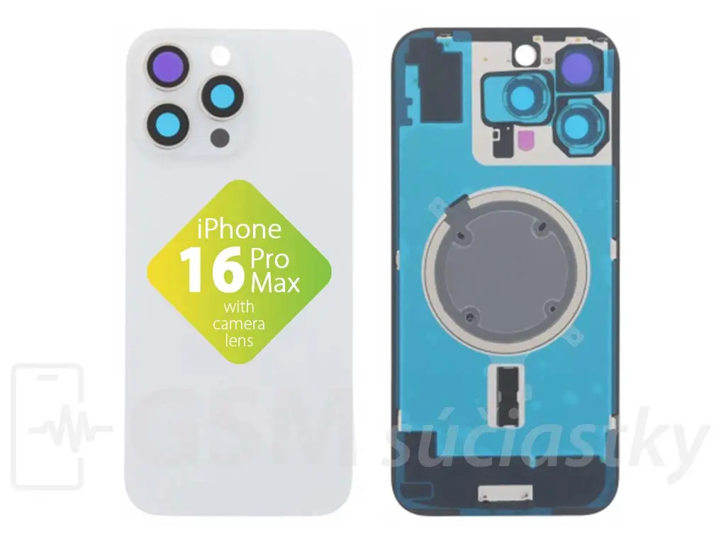 Apple iPhone 16 Pro Max Zadní sklo krytu White Titanium