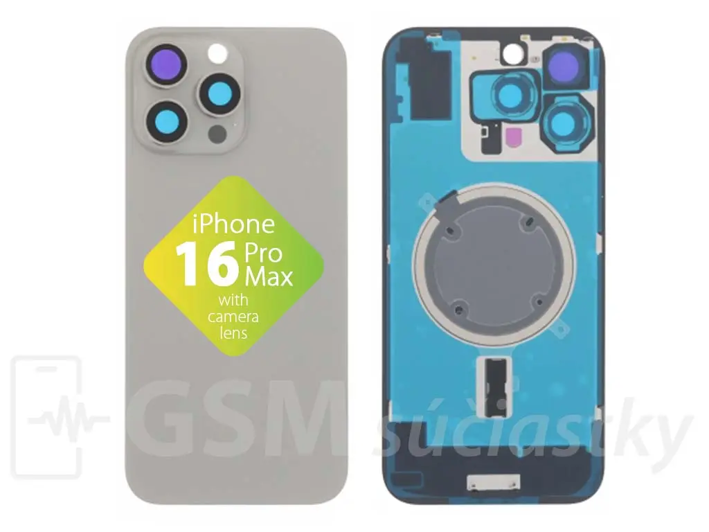 Apple iPhone 16 Pro Max Zadní sklo krytu Natural Titanium