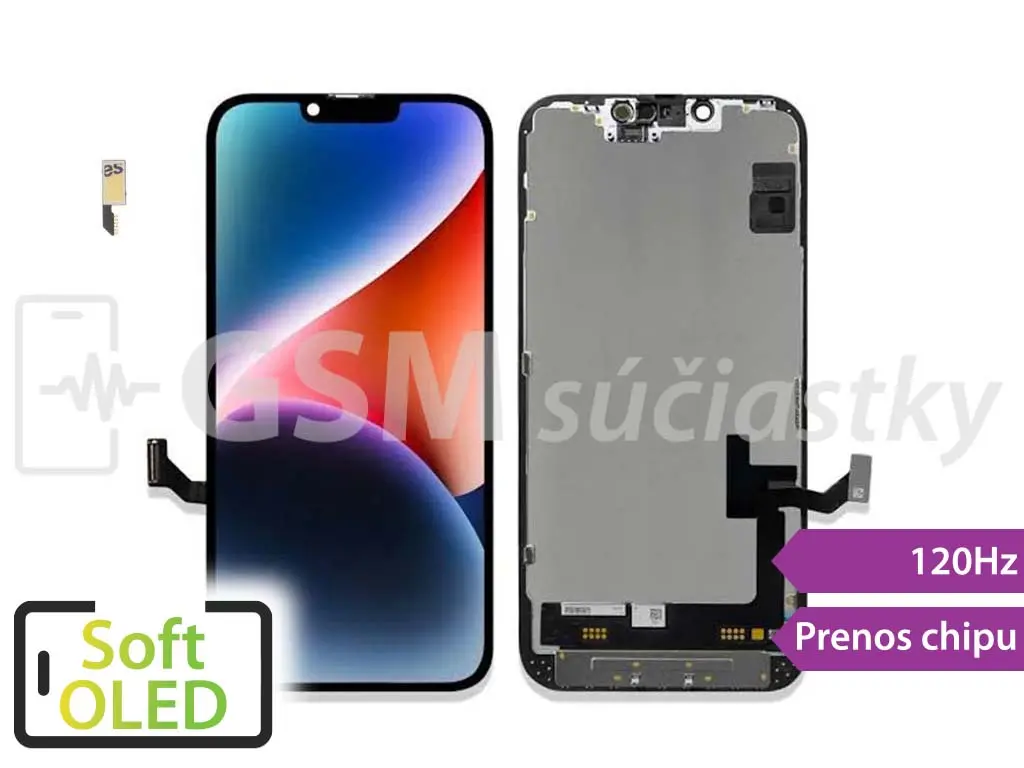 iPhone 16 - 120Hz LCD displej + dotykové sklo - Soft Oled