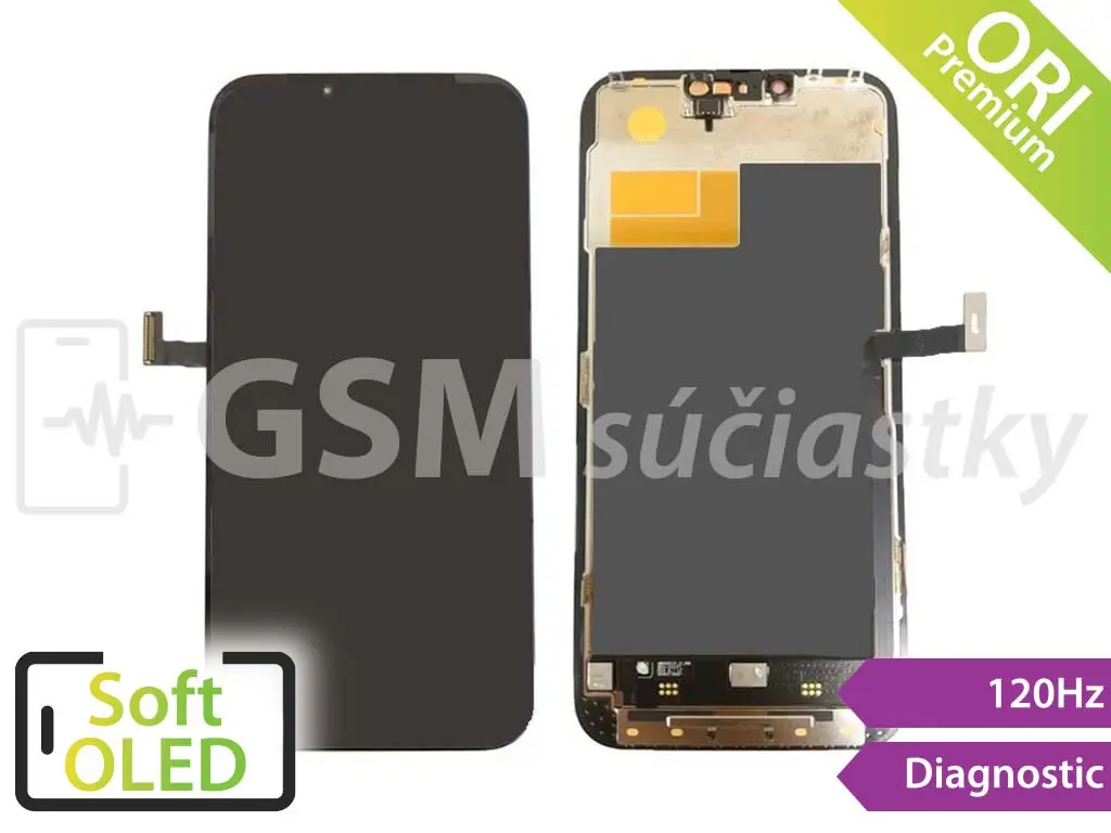 iPhone 13 Pro Max LCD displej + dotykové sklo zobrazující se jako Originál