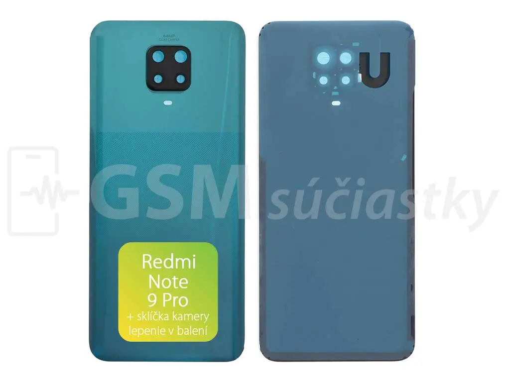 Xiaomi Redmi Note 9 Pro kryt baterie zelený