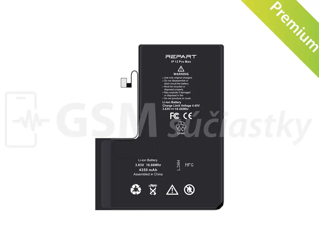 Baterie s vyšší kapacitou pro iPhone 12 Pro Max 4350 mAh