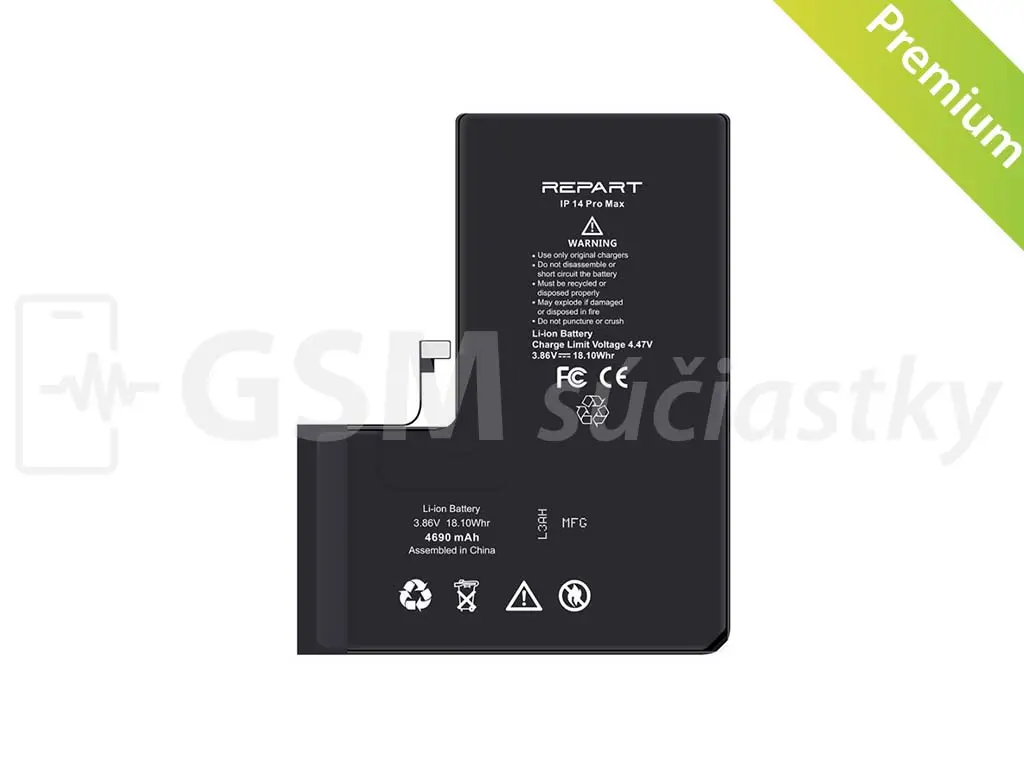 Baterie s vyšší kapacitou pro iPhone 14 Pro Max 4690 mAh